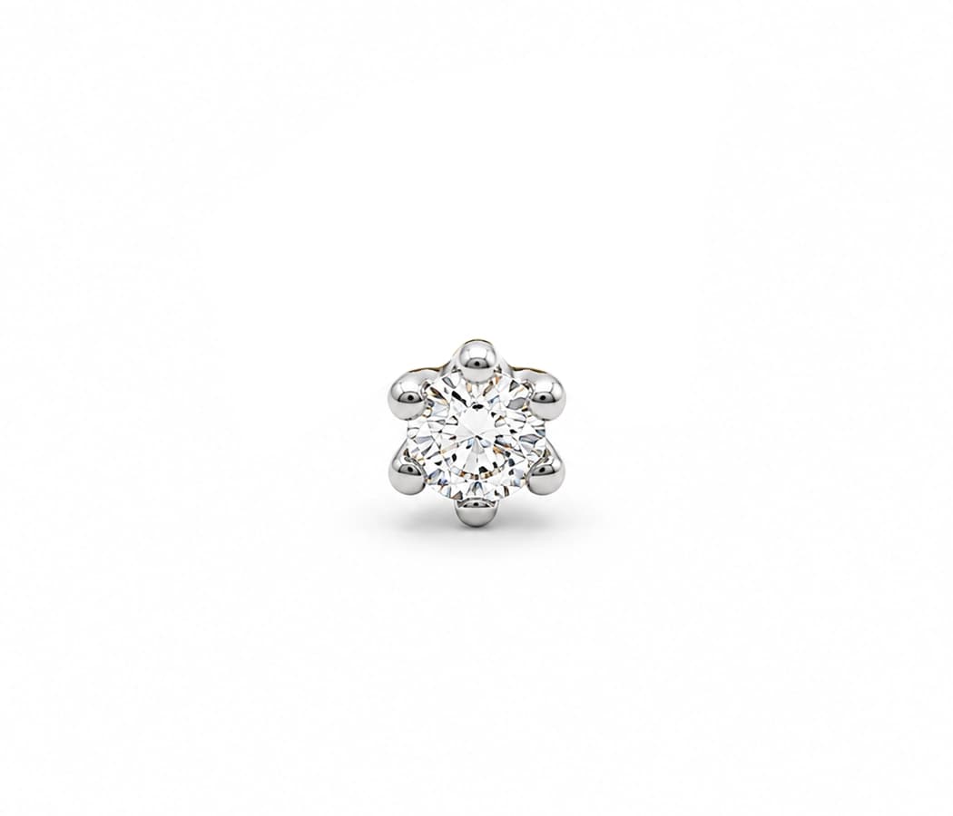 Classic Solitaire Diamond Nose Pin