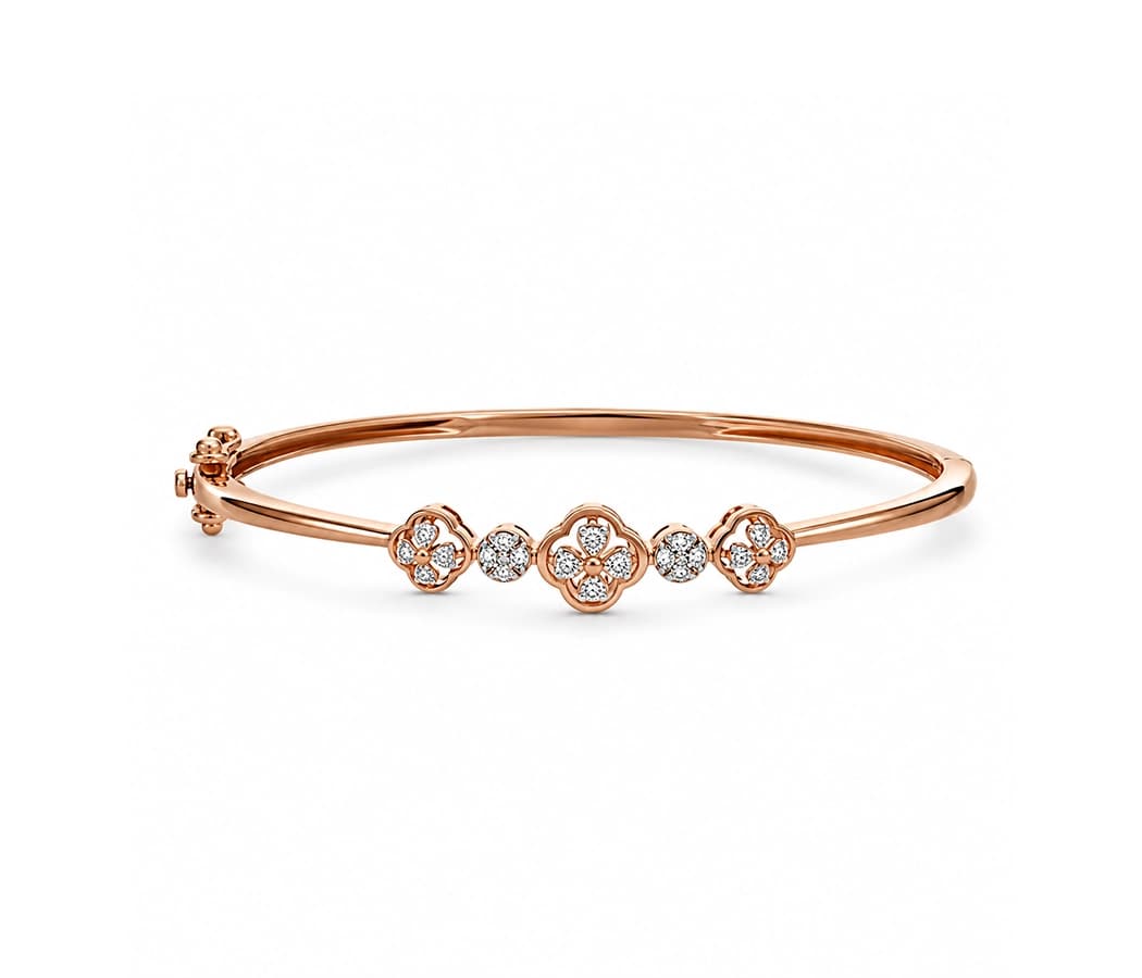 Petal Symphony Diamond Bangle
