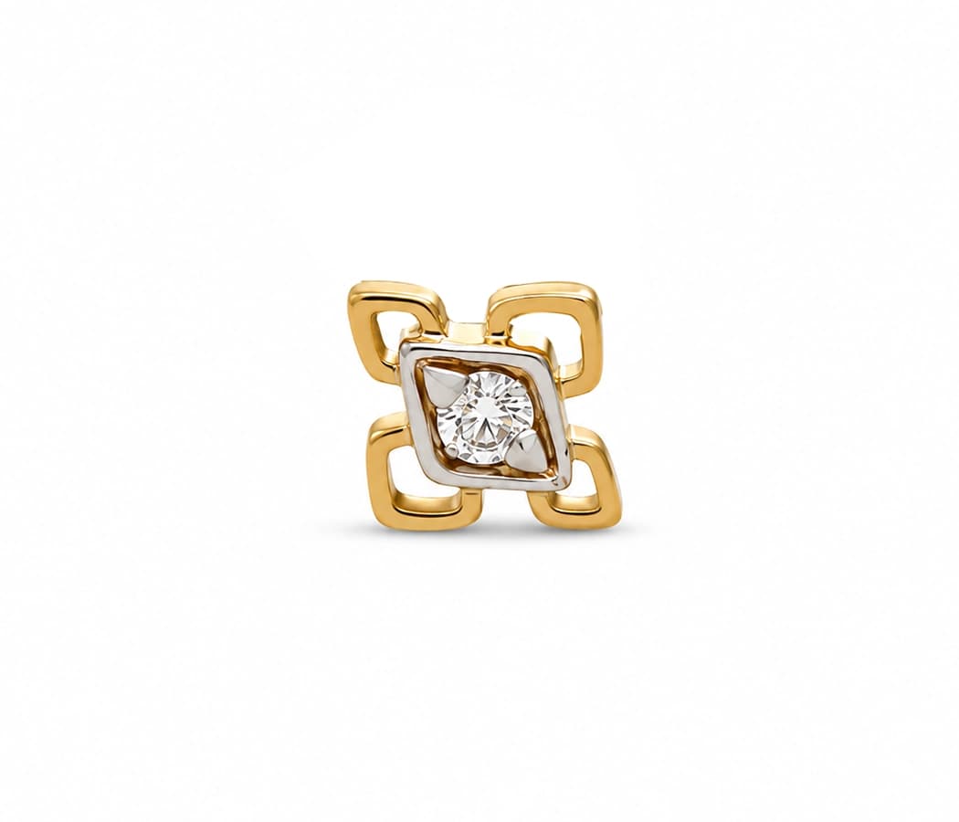 Lattice Bloom Diamond Nose Pin