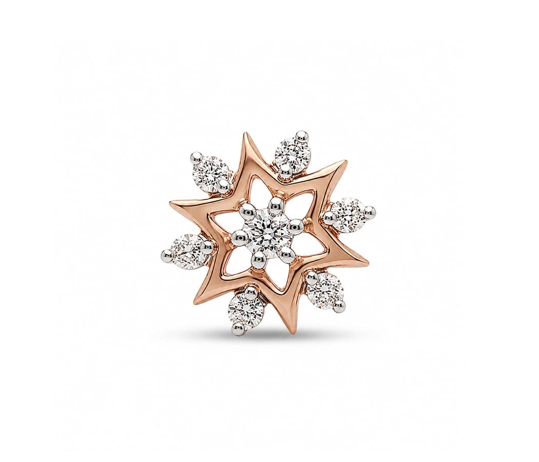 Nova Crown Diamond Nose Pin