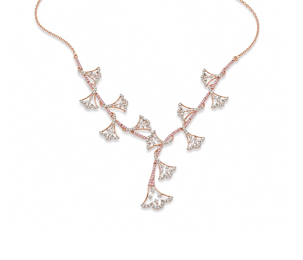 Ginkgo Grace Diamond Necklace