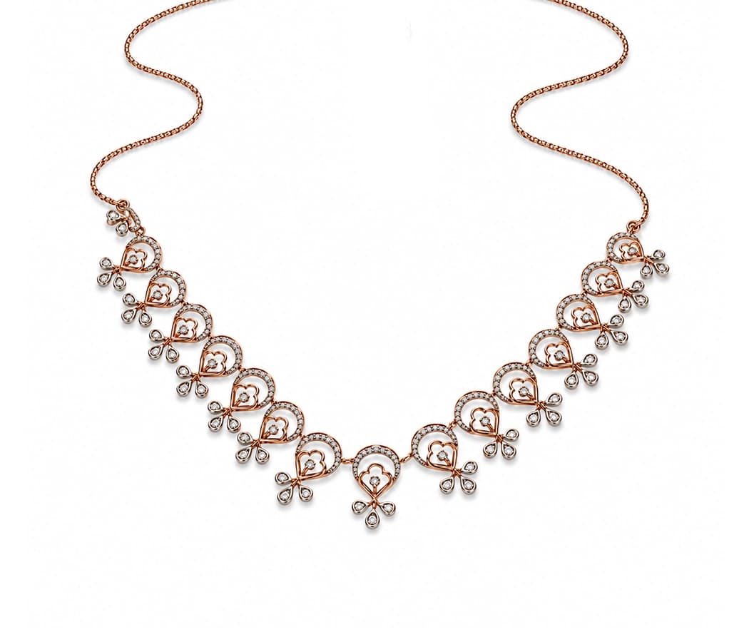 Hearts in Bloom Diamond Necklace
