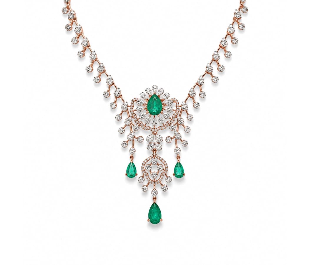 Emerald Majesty Diamond Necklace