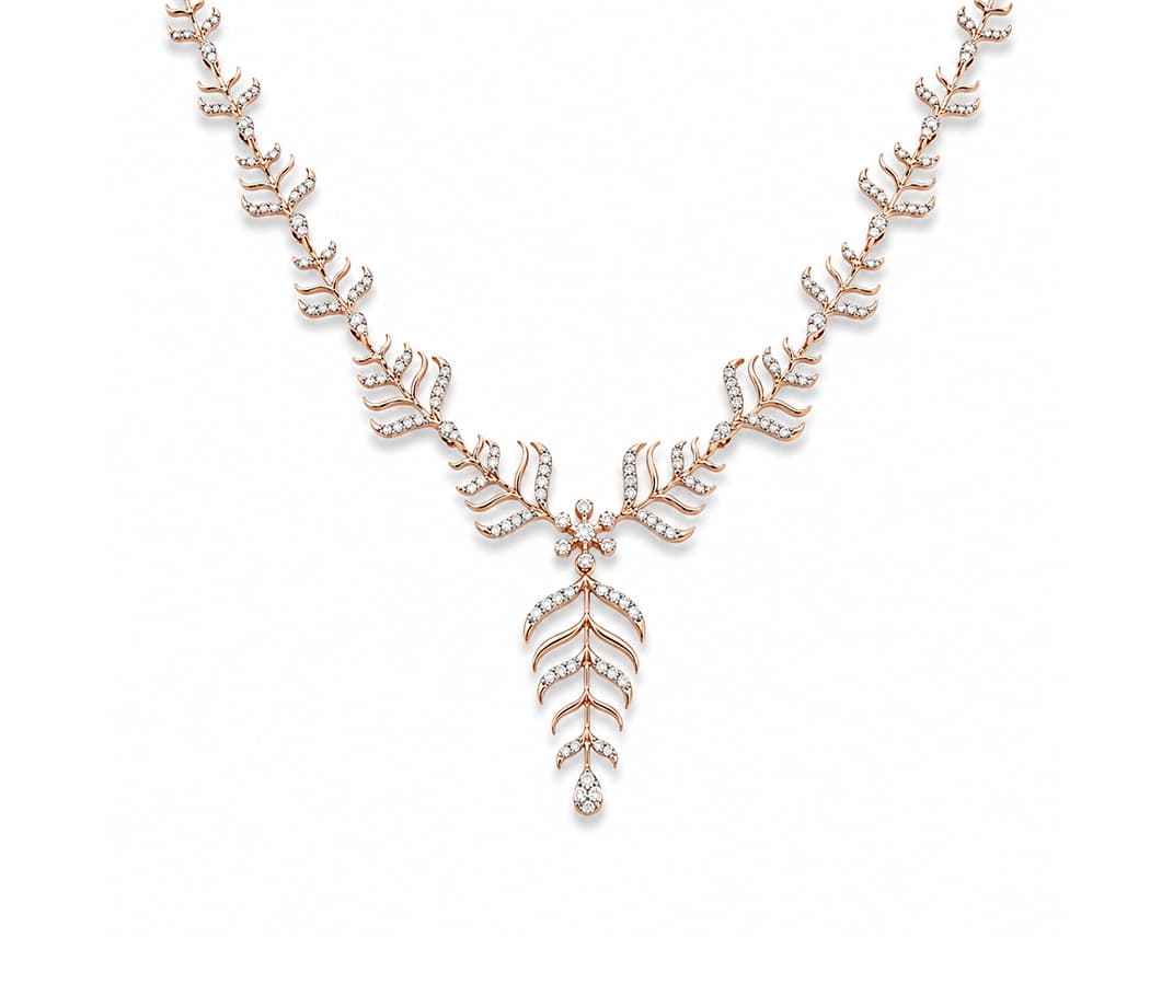 Royal Fern Diamond Necklace
